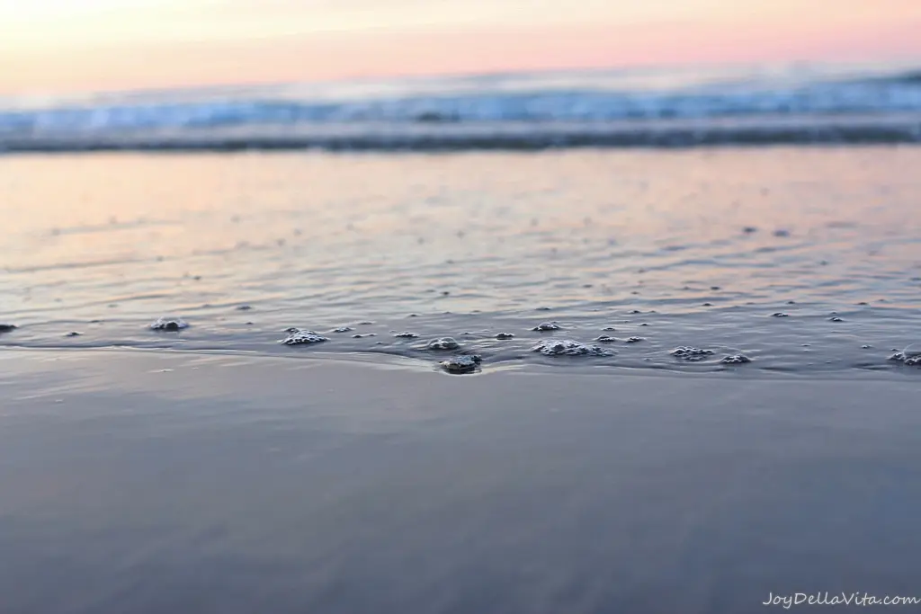 Sunset at the beach of Riccione