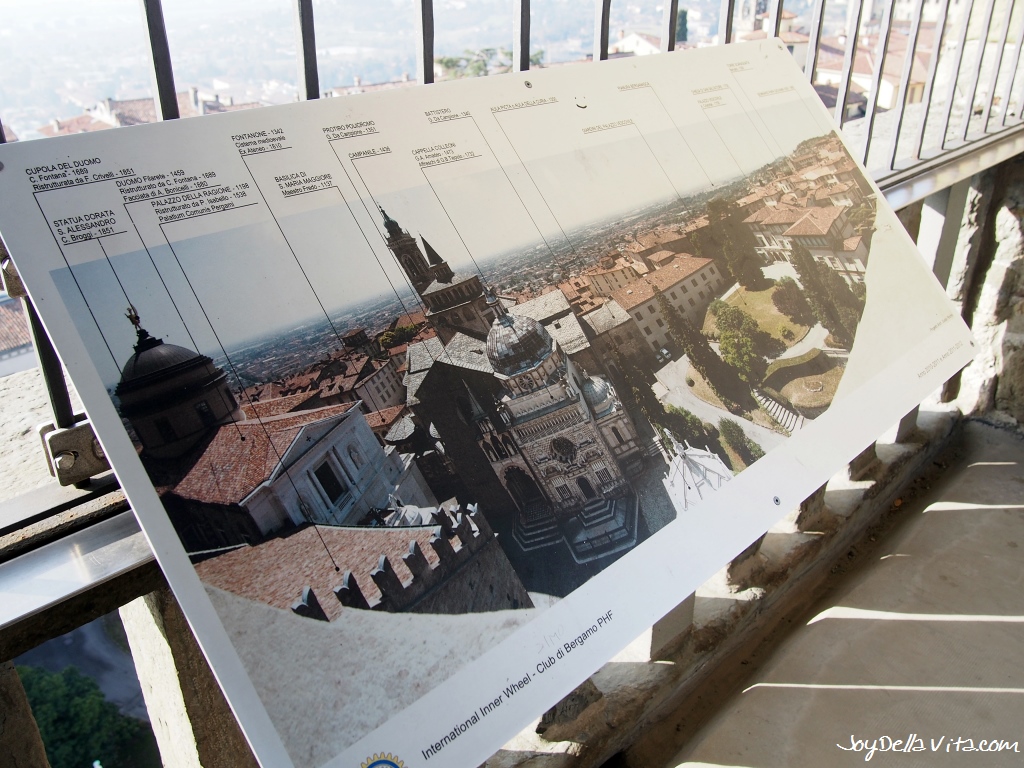 View from the Top of the Civic Tower Campanone Bergamo