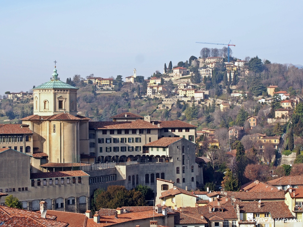 View from the Top of the Civic Tower Campanone Bergamo