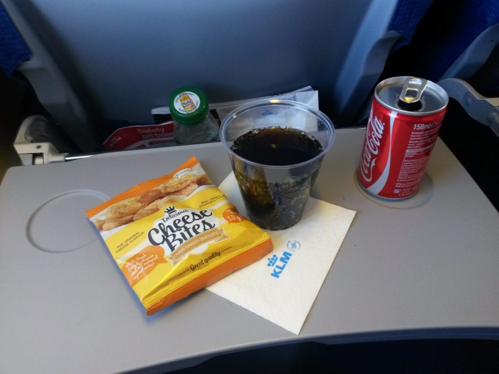On board snacks from AMS to ZRH
