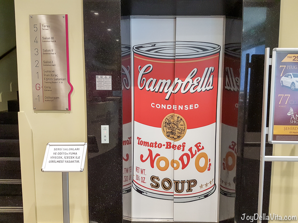 Campbell's Cans at the Andy Warhol Pop Art for everyone exhibition in Antalya 2016
