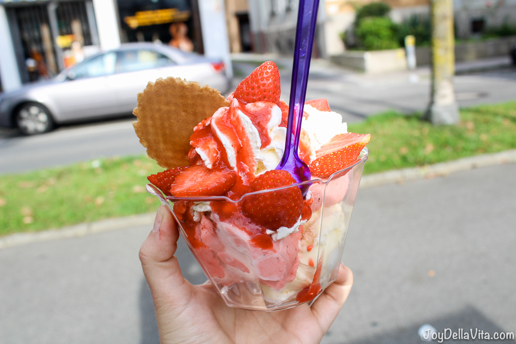 Italia Ice-Cream Kiosk Friedrichshafen Lake Constance Strawberry