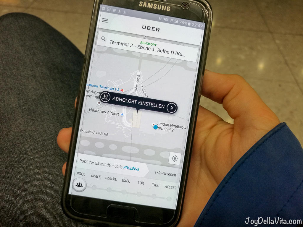 uberPOOL London Heathrow Experience JoyDellaVita Travel Blog
