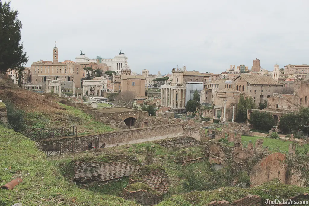 Roman Forum in Rome in the Winter Season