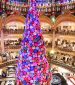 Christmas Tree at Galeries Lafayette in Paris and christmas decorations