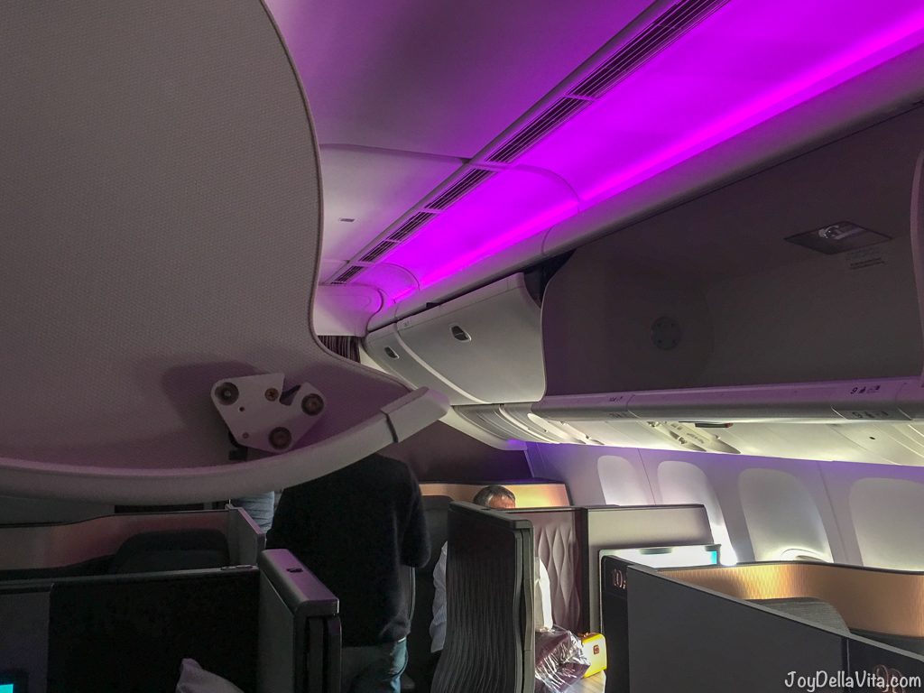 Boeing 777 Business Class overhead storage compartment
