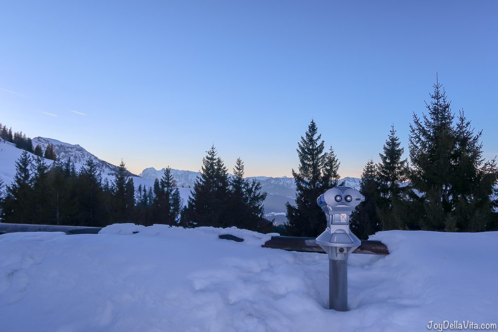 Rossfeld Panoramastrasse Berchtesgaden Winter sunset Travel Blog