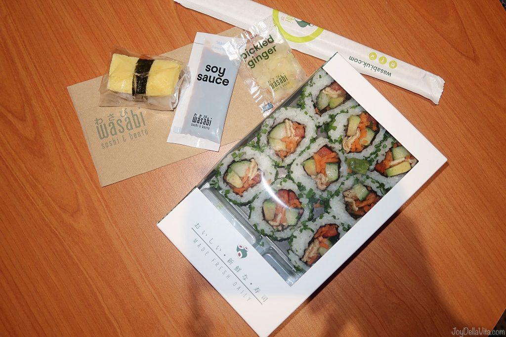 Vegan Veggie roll set Sushi Wasabi UK London test review 