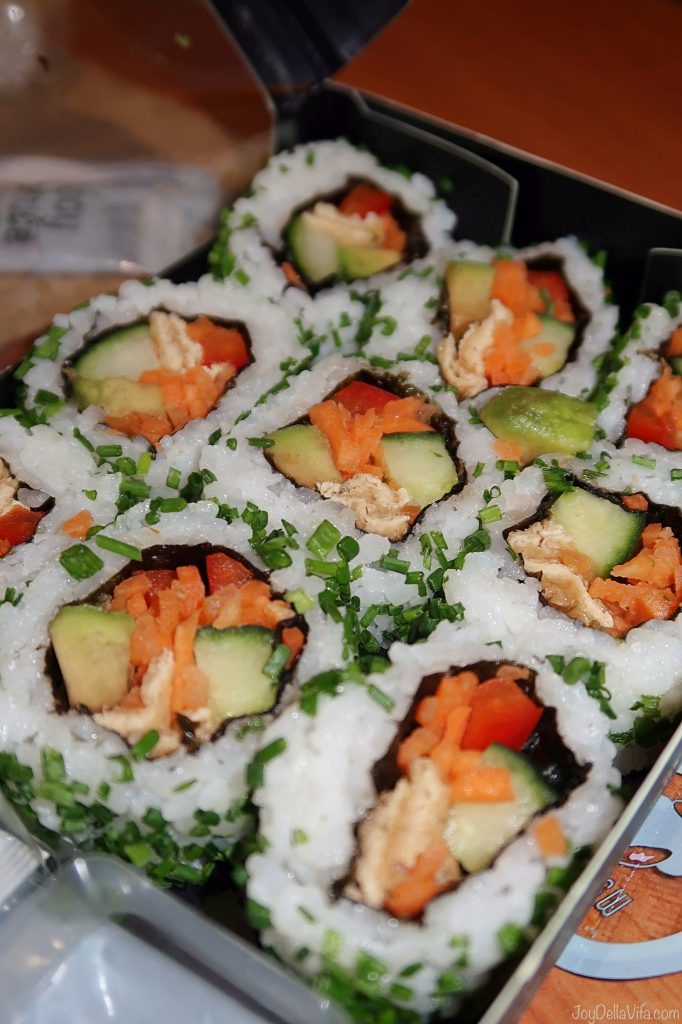Vegan Veggie roll set sushi Wasabi UK London o2 review joydellavita