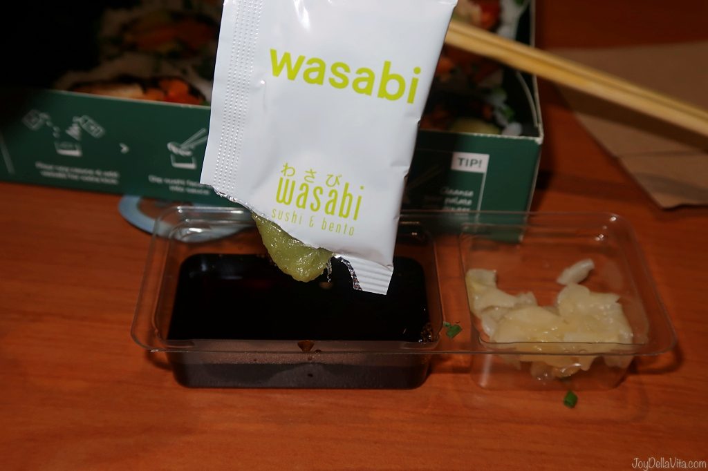 mix wasabi in soy sauce