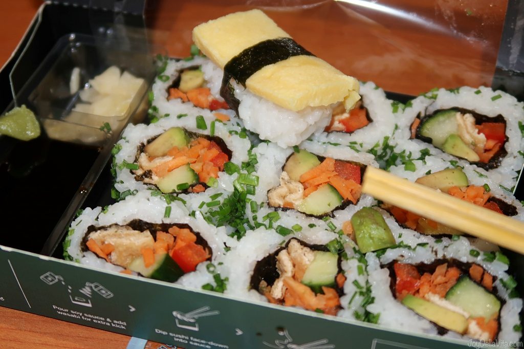 delicious vegetarian sushi dinner by Wasabi UK