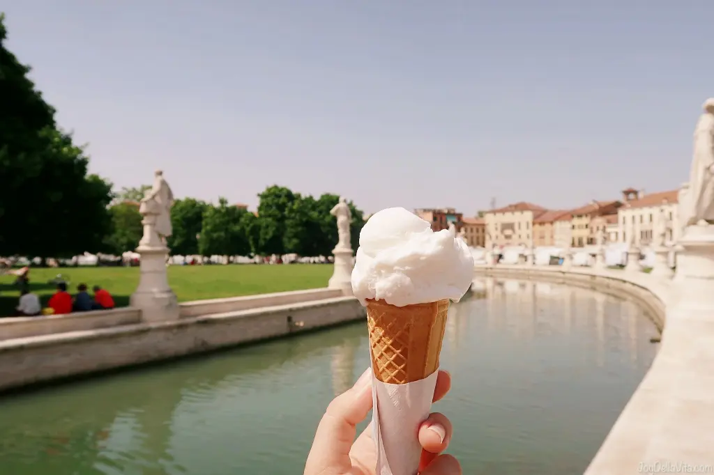 Gelato in Padua at Prato della Valle