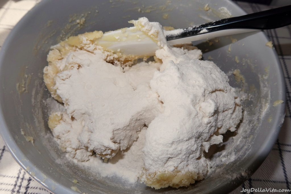 add more flour, until the gnocchi dough isn't sticky anymore