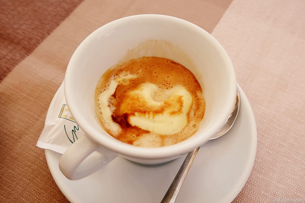 Affogatto - Caffé con pallina di gelato at Pasticceria Graziati