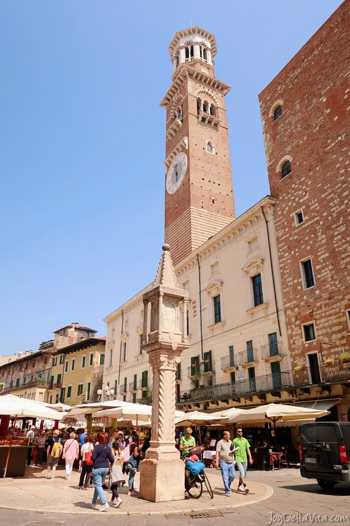Torre dei Lamberti as seen from Piazza delle Erbe