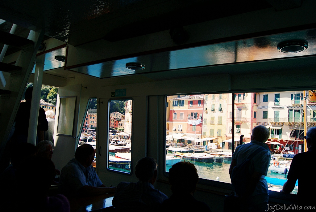 arrival by boat in Portofino