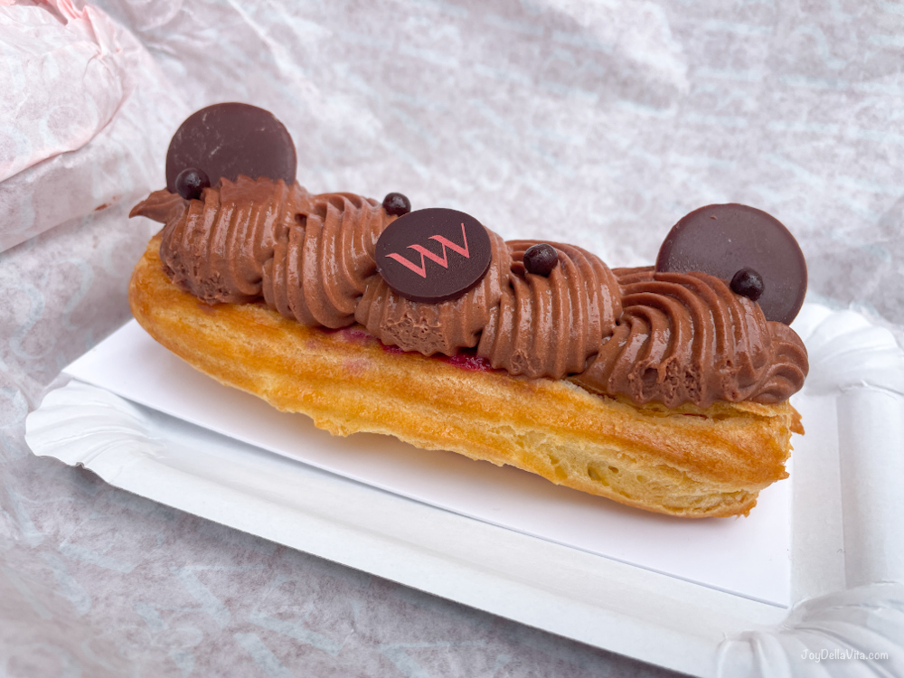 Chocolate and Raspberry Eclair patisserie in Ravensburg