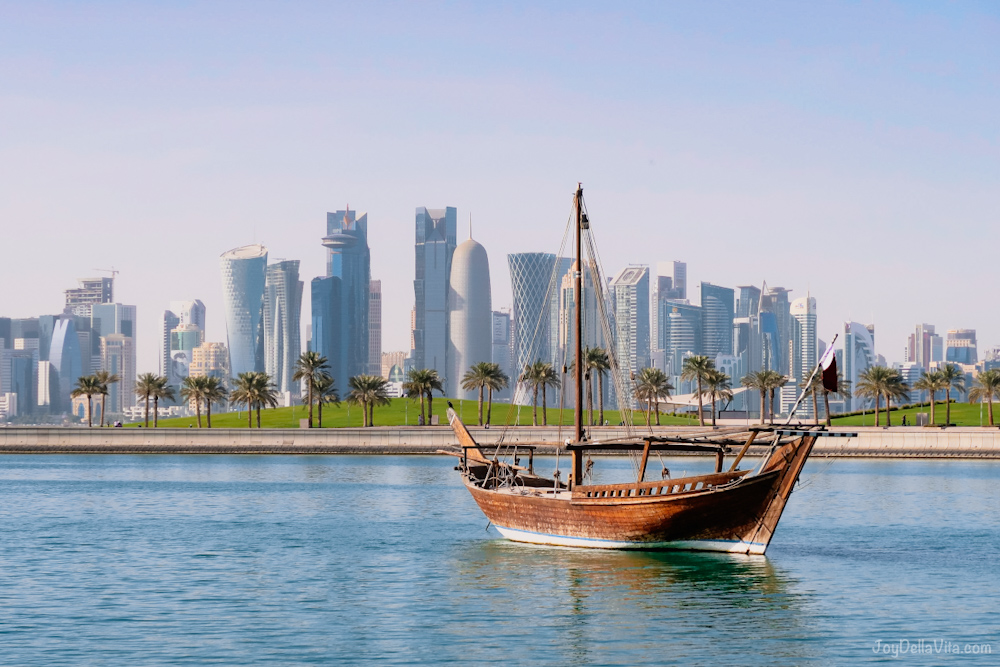boats in Doha Qatar dhow