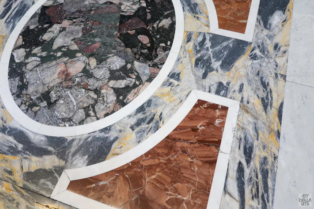 Marble floor inside the St Peters Basilica, Vatican