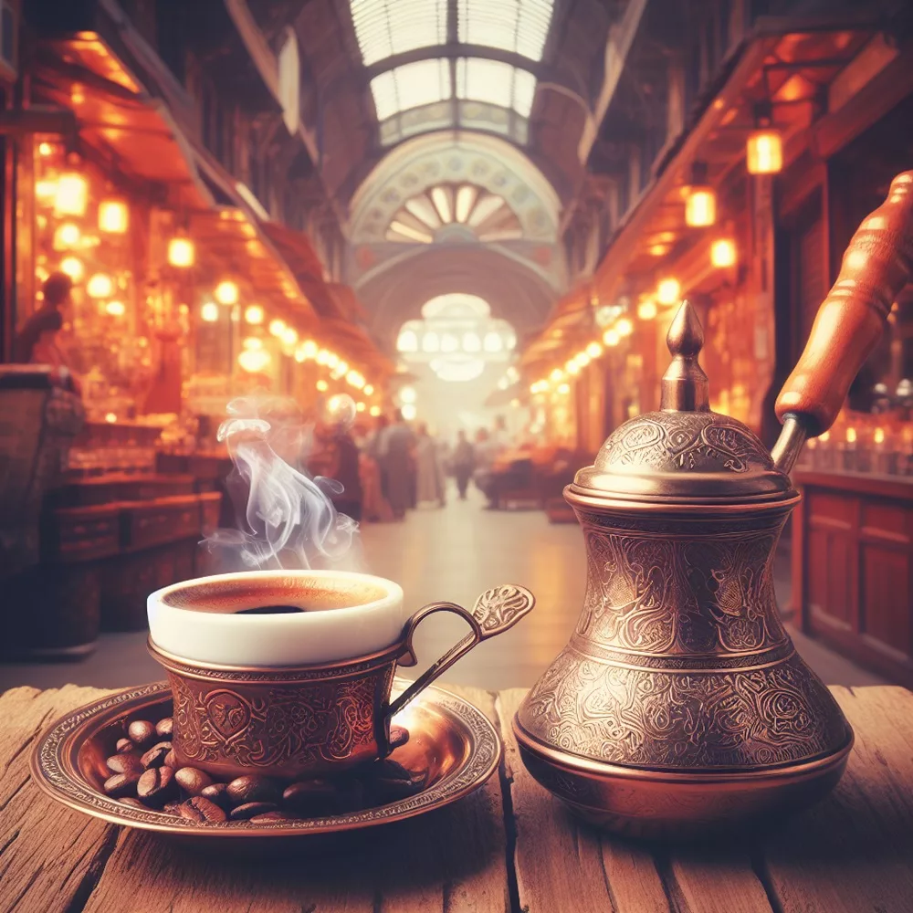 turkish coffee at turkish bazaar